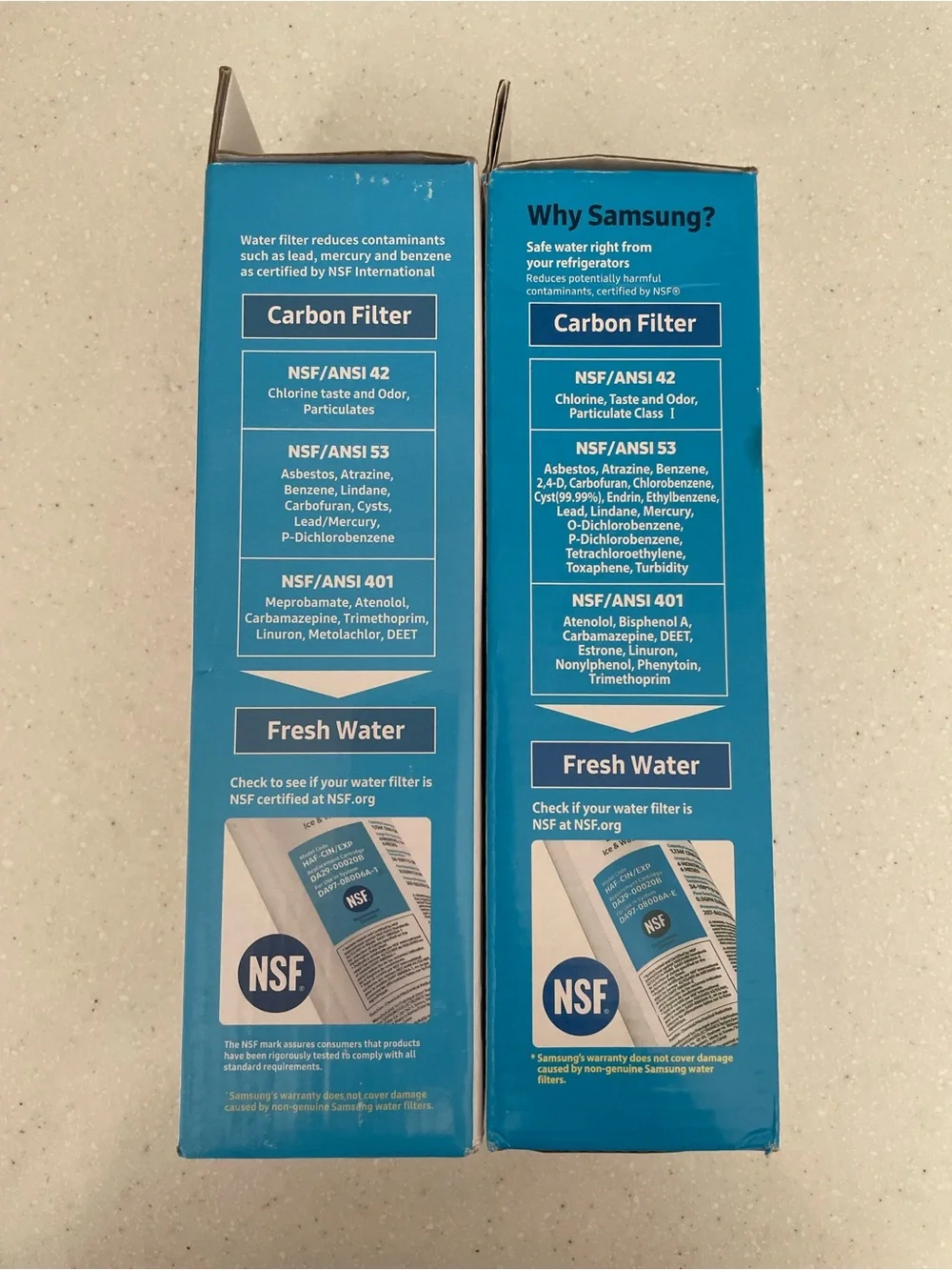 2 Pack Genuine Samsung HAF-CIN/EXP DA29-00020B OEM Refrigerator Water Filters